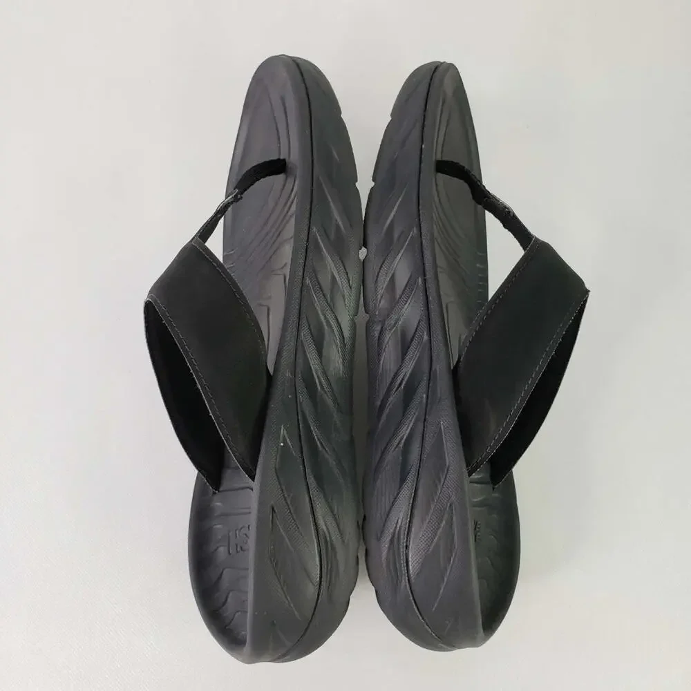 Hoka One One Ora Recovery Flip Sandals Black Men’s Size 7 Women’s 9